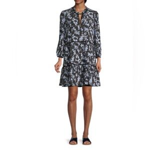 VERONICA BEARD Hawken Floral-Print Tiered Dress, size 0, NWOT